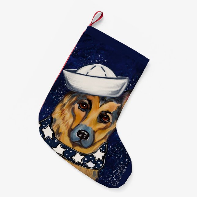 German Shepherd        Small Christmas Stocking (Front (Hanging))