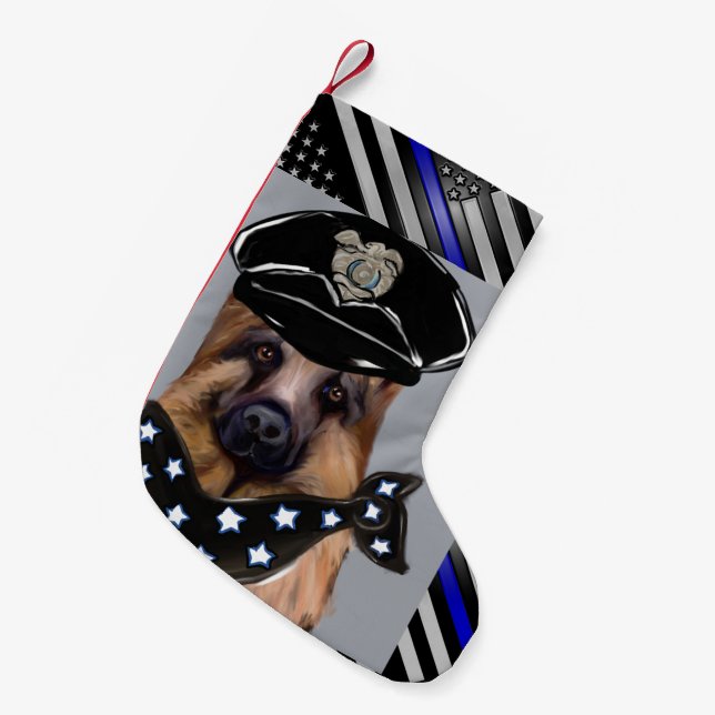 GERMAN SHEPHERD SMALL CHRISTMAS STOCKING (Front (Hanging))