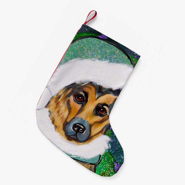 German Shepherd        Small Christmas Stocking (Front (Hanging))
