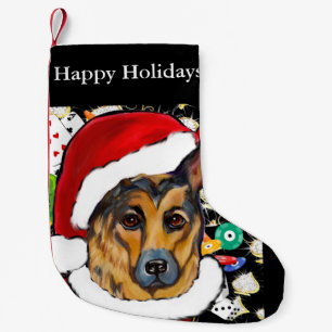 GERMAN SHEPHERD  SMALL CHRISTMAS STOCKING
