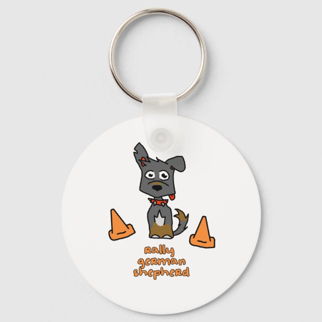 German Shepherd Sports Keychain (Front)