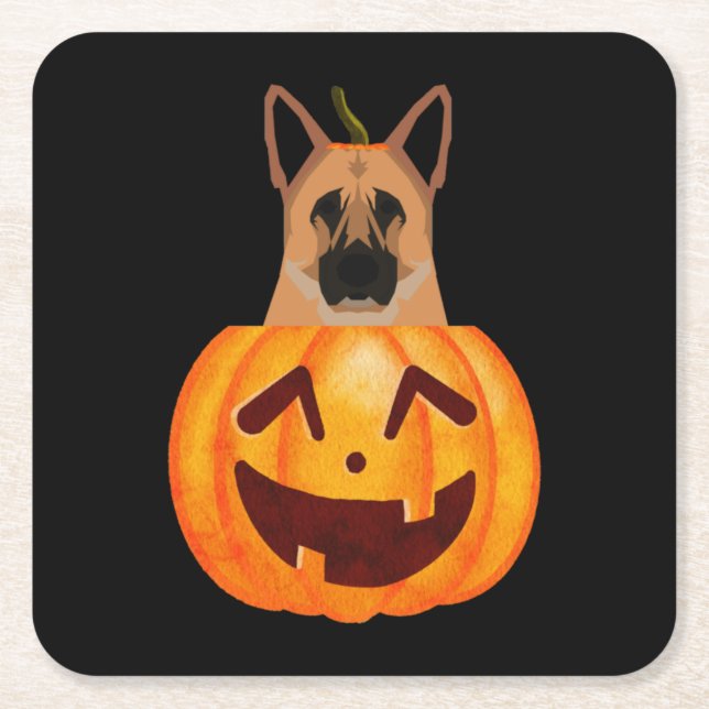 German Shepherd          Square Paper Coaster (Front)