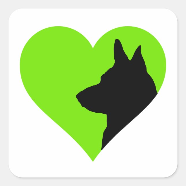 German Shepherd   Square Sticker (Front)