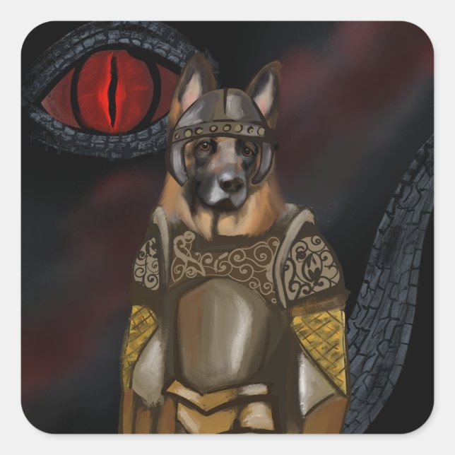 German Shepherd         Square Sticker (Front)