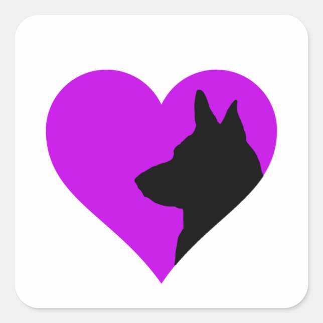 German Shepherd  Square Sticker (Front)