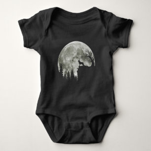 German Shepherd Standing On Mountain Halloween Baby Bodysuit