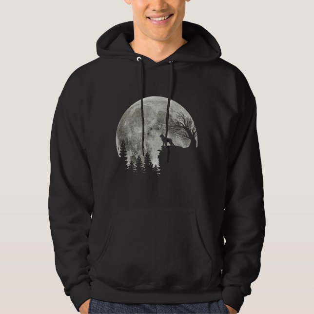  German Shepherd Standing On Mountain Halloween Hoodie (Front)