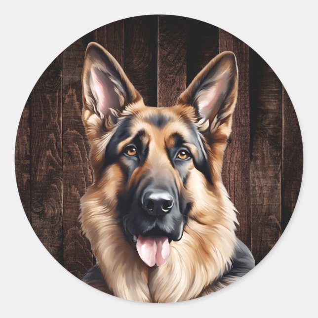 German Shepherd  Stickers (Front)