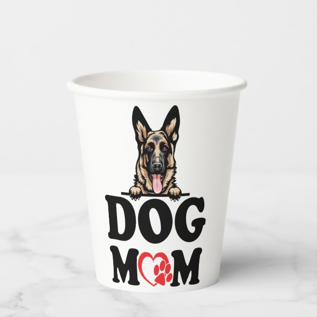 German Shepherd Stickers - German Shepherd Dog Mom Paper Cups (Front)