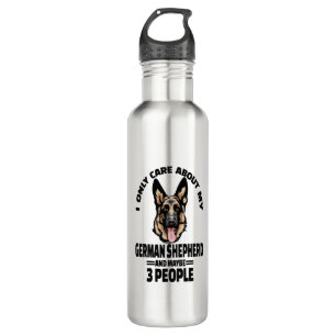 German Shepherd Stickers - I Only Care About My Ge 710 Ml Water Bottle