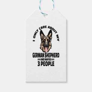 German Shepherd Stickers - I Only Care About My Ge Gift Tags