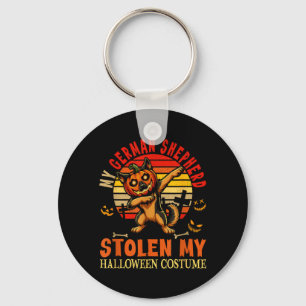 German Shepherd Stolen Halloween Costume Dog Owner Keychain