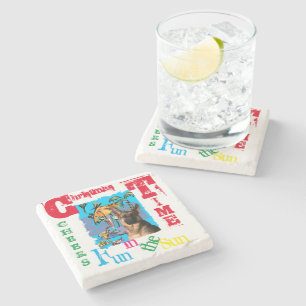 German Shepherd Stone Coaster