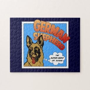 German Shepherd Super Hero Jigsaw Puzzle