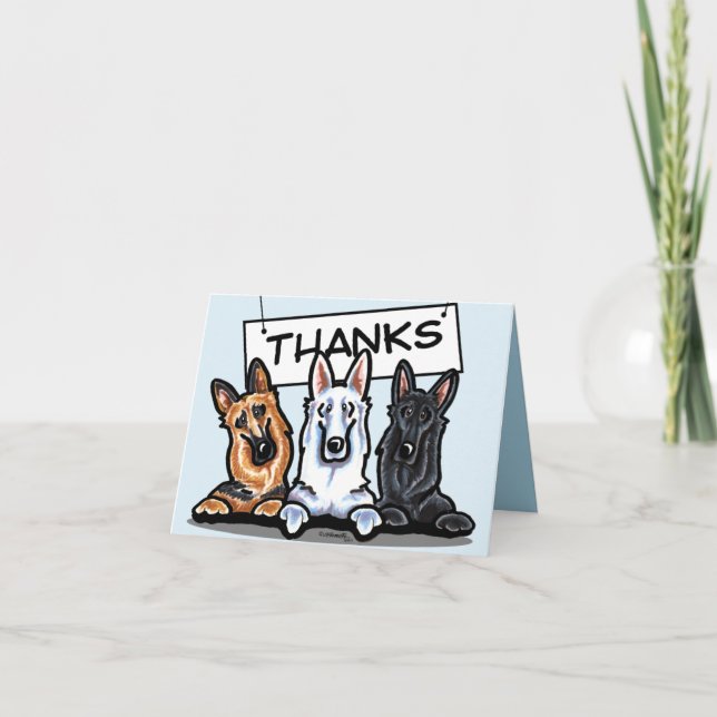 German Shepherd Thank You Card (Front)