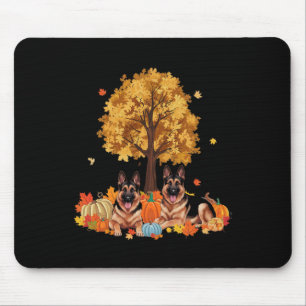 German Shepherd Thanksgiving Pumpkin Fall Autumn Mouse Pad