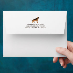 German Shepherd Themed Personalized Envelope