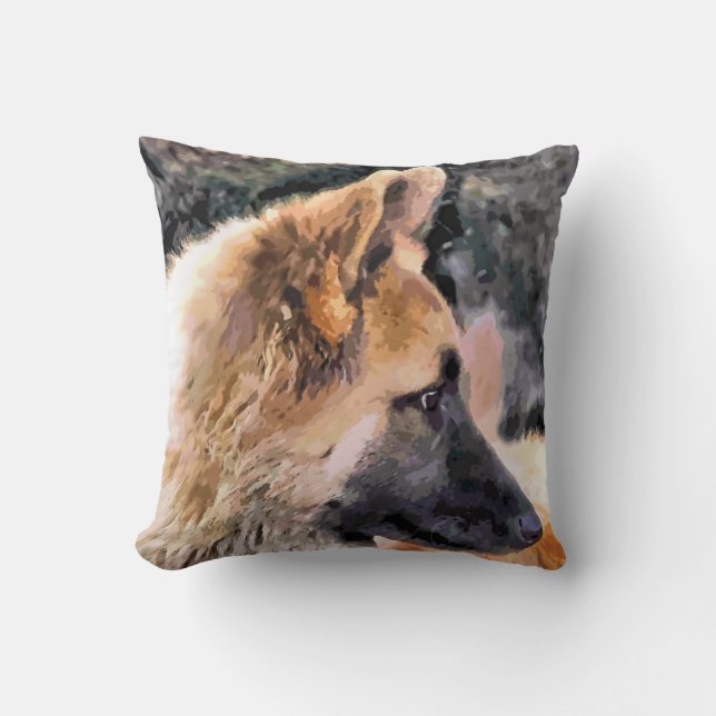 GERMAN SHEPHERD THROW PILLOW (Front)