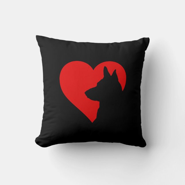 German Shepherd     Throw Pillow (Front)