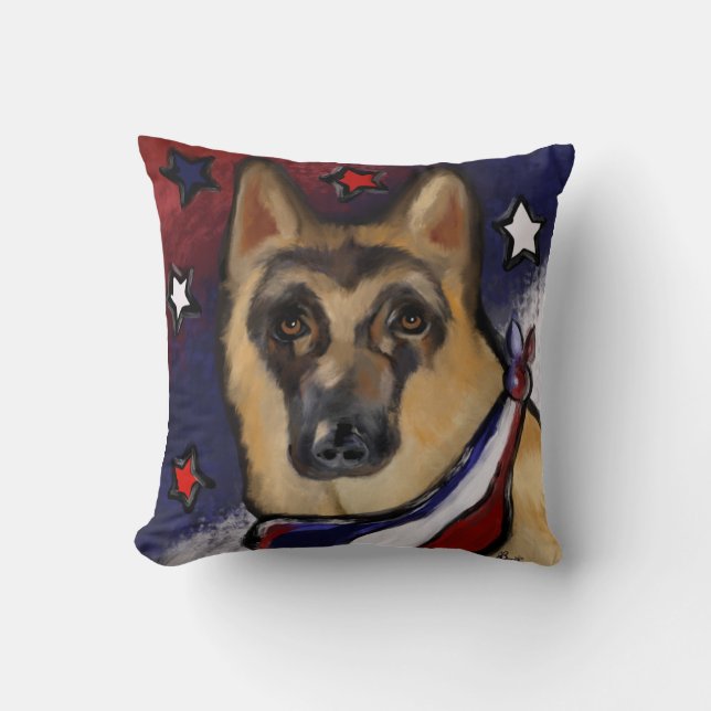 GERMAN SHEPHERD          THROW PILLOW (Front)