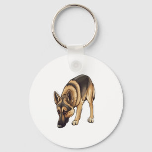 German Shepherd Tracking  Keychain