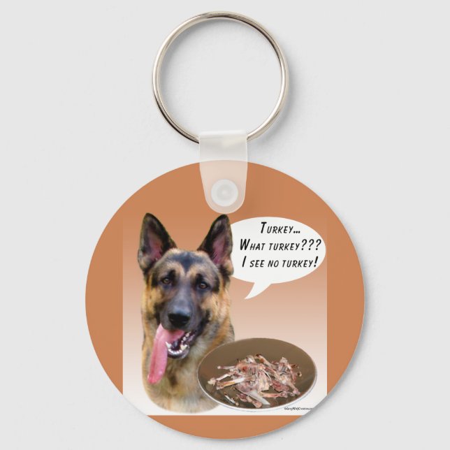 German Shepherd Turkey Keychain (Front)