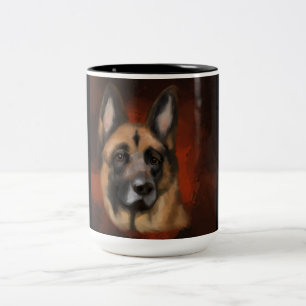 GERMAN SHEPHERD Two-Tone COFFEE MUG
