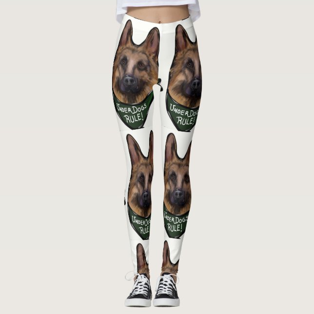 GERMAN SHEPHERD UNDERDOG LEGGINGS (Front)