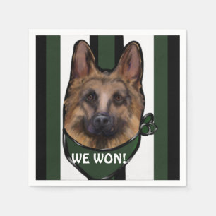 German Shepherd Underdog Napkin