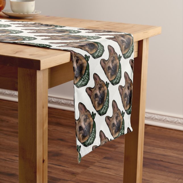 German Shepherd Underdog Short Table Runner (In Situ)