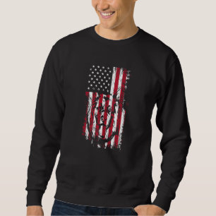 German Shepherd US Flag America Flag Dog Owner Sweatshirt