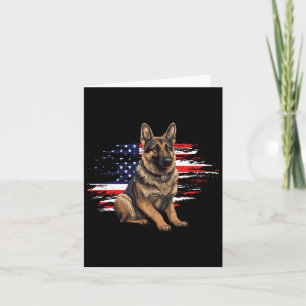 German Shepherd Usa Flag 4th Of July Dog Dad Fathe Card