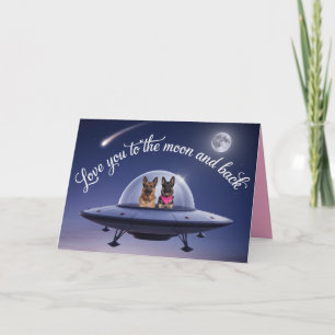 German Shepherd Valentine Card