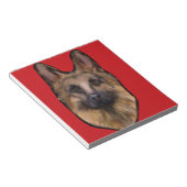 German Shepherd Valentine Notepad (Angled)