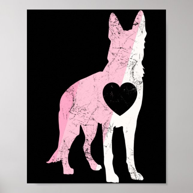 German Shepherd Valentines Day Cud Love Dog _1  Poster (Front)