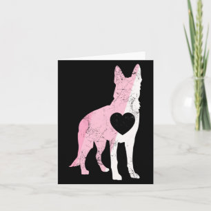 German Shepherd Valentines Day Cud Love Dog  Card