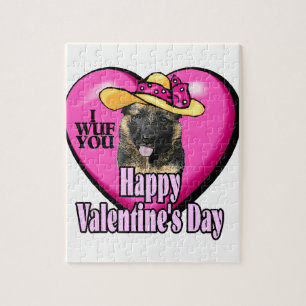 German Shepherd Valentines Day Jigsaw Puzzle