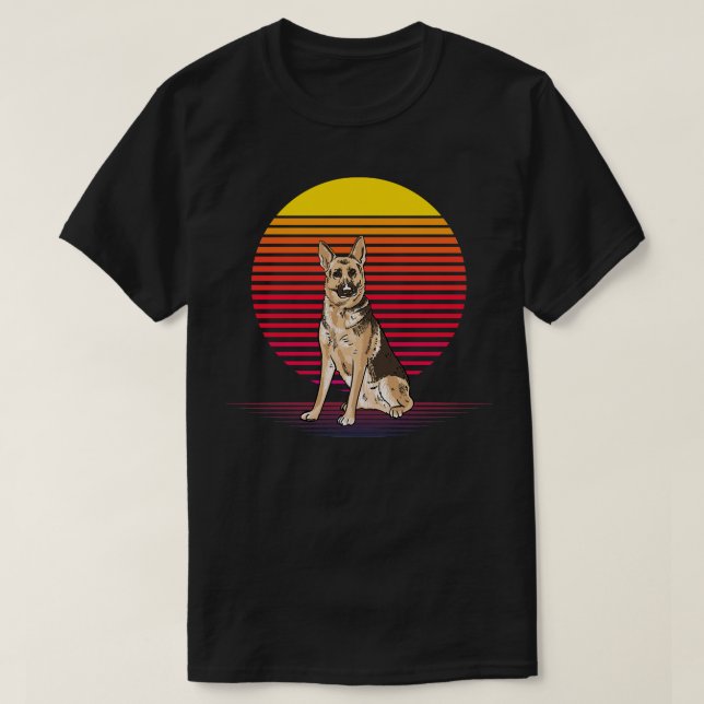German Shepherd Vapour T-Shirt (Design Front)