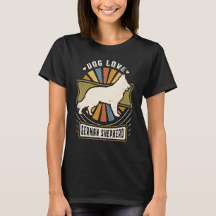 German Shepherd Vintage Classic Retro Dog T-Shirt