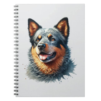 German Shepherd Watercolor Portrait Notebook