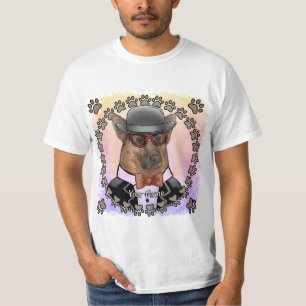 German Shepherd Wearing Glasses T-Shirt