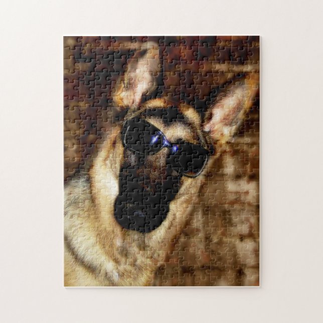 German Shepherd Wearing Sunglasses Jigsaw Puzzle (Vertical)