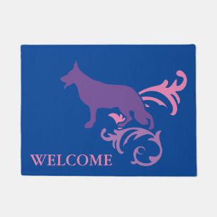 German Shepherd Welcome – Customizable Doormat