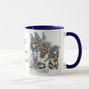German Shepherd wGhost Mug