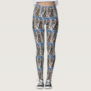 German Shepherd Winter Wonderland Christmas Joy Leggings