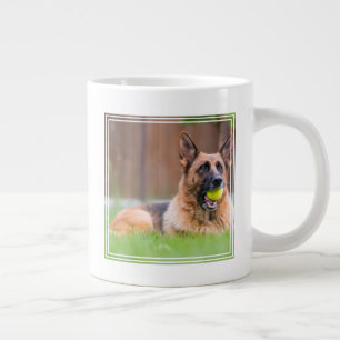 German Shepherd With Tennis Ball Large Coffee Mug
