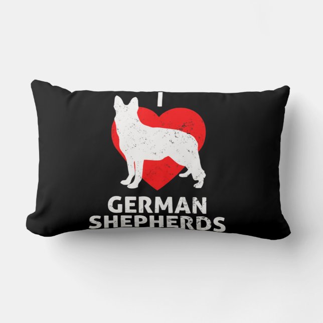 German Shepherd Wolf Dog Lumbar Pillow (Front)