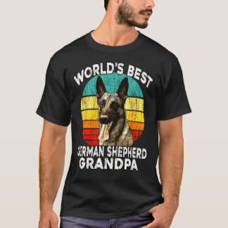 German Shepherd Worlds Best Shephard Grandpa T-Shirt