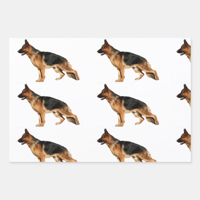 German Shepherd Wrapping Paper (Front 3)
