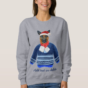 German Shepherd Xmas Ugly Christmas Dog Mom Sweatshirt